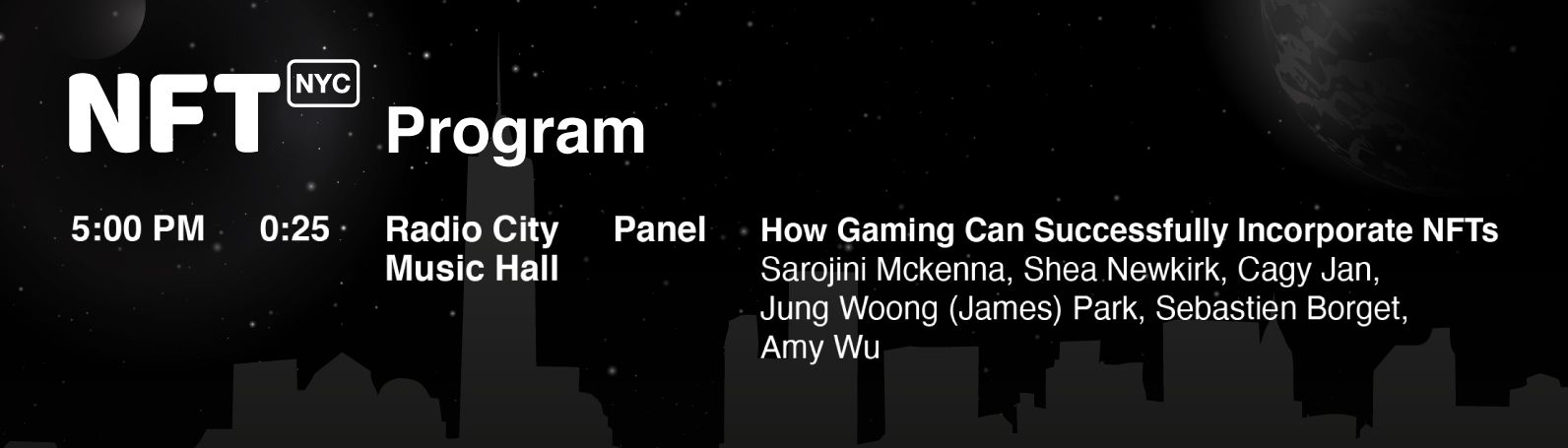 NFT Metaverse NYC – Timetable